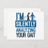 Ich analysiere leise Ihre Gangphysik Postkarte (Vorne/Hinten)