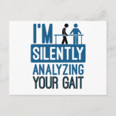 Ich analysiere leise Ihre Gangphysik Postkarte (Vorderseite)