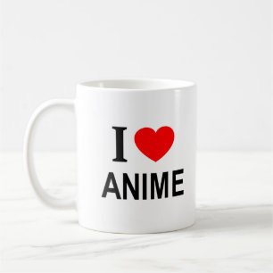 ICH ❤️ ANIME I LIEBE ANIME ICH HERZ ANIME KAFFEETASSE