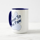 Ich antworte auf die Paw-Kaffee-Tasse Tasse (Vorderseite Links)