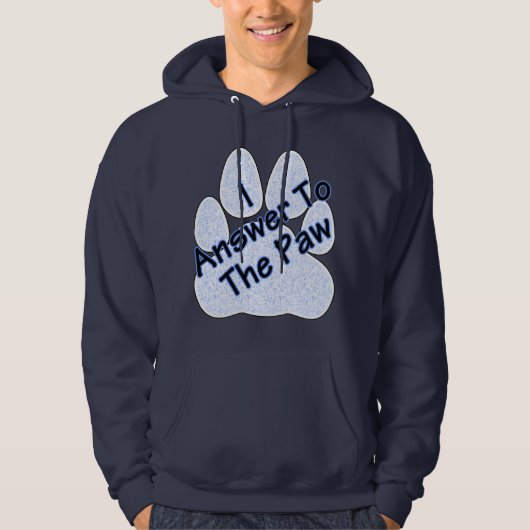 Ich antworte auf die Paw-Männerhutte Hoodie (Vorderseite)