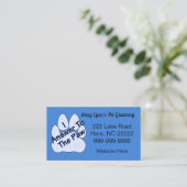 Ich antworte auf die Paw-Visitenkarten Visitenkarte (Stehend Vorderseite)