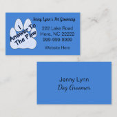 Ich antworte auf die Paw-Visitenkarten Visitenkarte (Vorne/Hinten)