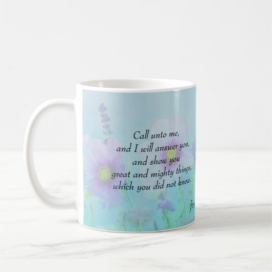 Ich antworte Ihnen - Jeremiah 33:3 Kaffeetasse (Links)
