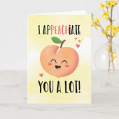 Ich apPEACHiate Sie lustig danke Ihnen Karte peach (Gelbe Blume)