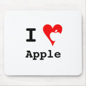 "Ich ♥ Apple" Mousepad (Vorne)