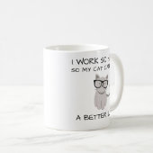 Ich arbeite also stark, also kann meine Katze Kaffeetasse (VorderseiteRechts)