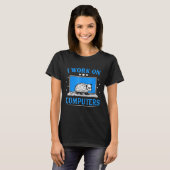 Ich arbeite am Computer-Opossum T-Shirt (Vorne ganz)