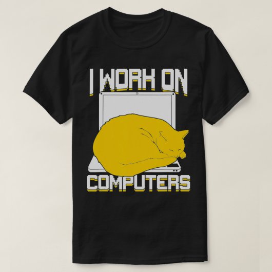 Ich arbeite an Computer-Chat T-Shirt (Design vorne)
