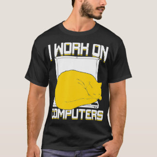 Ich arbeite an Computer-Chat T-Shirt