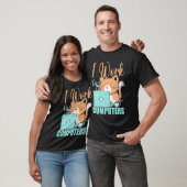 Ich Arbeite An Computern Katze Katze Programmier T-Shirt (Unisex)