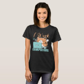 Ich Arbeite An Computern Katze Katze Programmier T-Shirt (Vorne ganz)
