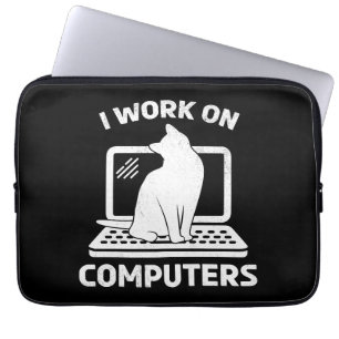 Ich Arbeite An Computern Lustige Katzenliebhaberin Laptopschutzhülle
