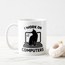 Ich Arbeite An Computern Lustiger Katzenliebhaber
