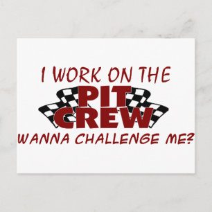 Ich arbeite an der Grube-Crew, will ich herausford Postkarte