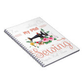 Ich arbeite an meinen Doktorandenprojekten, die zu Notizblock (Rechte Seite)