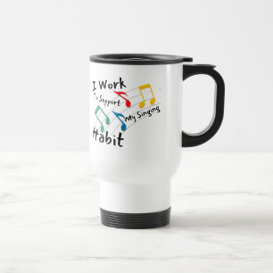 Ich arbeite daran, meine Sing-Habit-Tasse zu unter Reisebecher
