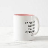 Ich arbeite einfach hart und erschaffe mein eigene zweifarbige tasse (VorderseiteRechts)