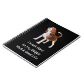 Ich arbeite fleißig, damit mein Beagle gut ist Notizblock (Linke Seite)