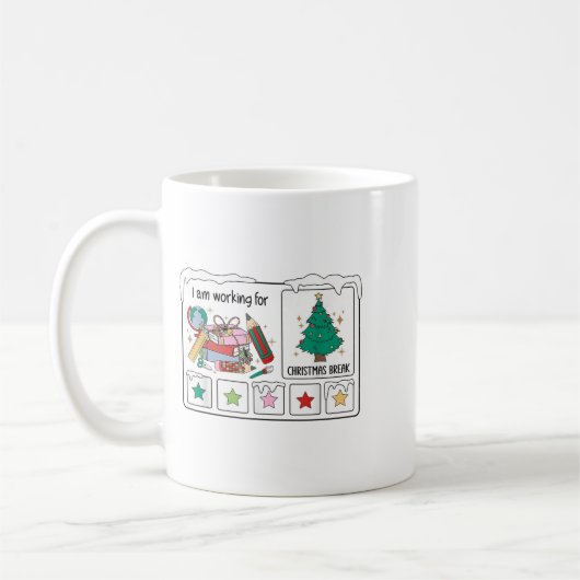 Ich arbeite für die Weihnachtsfeier besondere Bild Kaffeetasse (Links)
