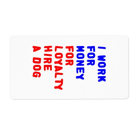 Ich arbeite für Geld für Loyalitätsstipendien für  (Vorne)