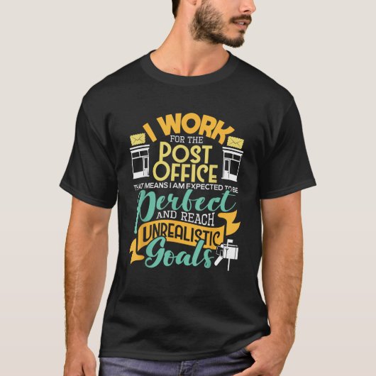 Ich arbeite für Postdienstmitarbeiter T-Shirt (Vorderseite)
