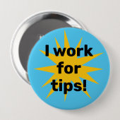 Ich arbeite für Tipps! Sternexplosion Button (Vorne & Hinten)