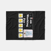 Ich arbeite für Weihnachten Break 5 Sterne Weihnac Fleecedecke (Vorderseite (Horizontal))