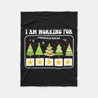 Ich arbeite für Weihnachten Break 5 Sterne Weihnac Fleecedecke