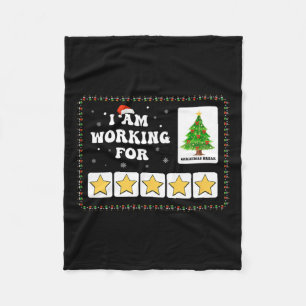 Ich arbeite für Weihnachten Break 5 Sterne Weihnac Fleecedecke