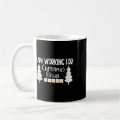 Ich arbeite für Weihnachts-Break Funny Sarcasm Kaffeetasse (Links)