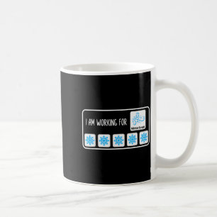 Ich arbeite für Weihnachtsferien Christmas Sped Le Kaffeetasse