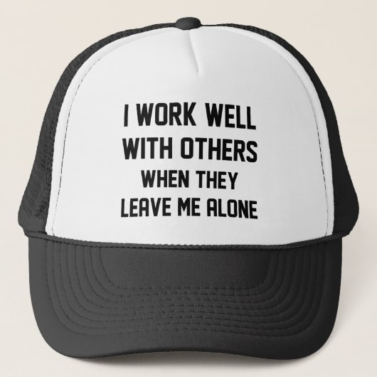Ich arbeite gut mit anderen truckerkappe (Vorderseite)