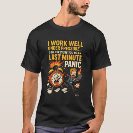 Ich Arbeite Gut Unter Druck – Letzte-Minute-Panik- T-Shirt