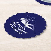 Ich arbeite gut unter Druck (Tauchen) Untersetzer (angewinkelt)