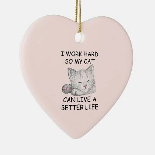 Ich arbeite Hard Keramik Ornament (Rechts)