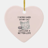 Ich arbeite Hard Keramik Ornament (Vorne)