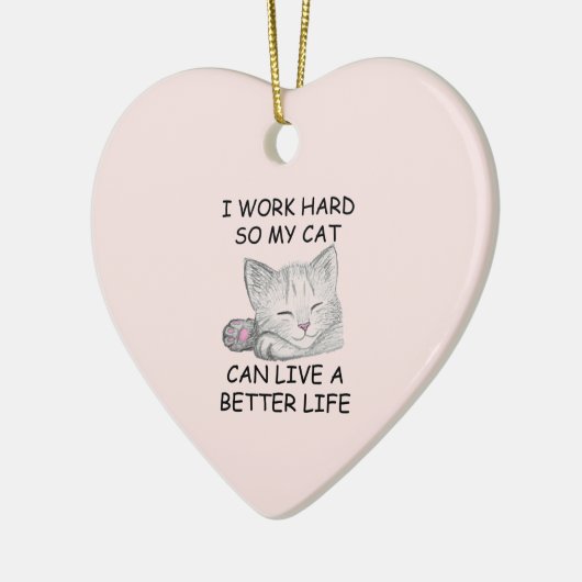 Ich arbeite Hard Keramik Ornament (Links)