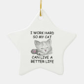 Ich arbeite Hard Keramik Ornament (Vorne)