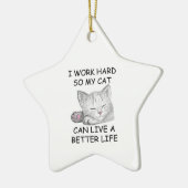 Ich arbeite Hard Keramik Ornament (Links)