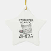 Ich arbeite Hard Keramik Ornament (Hinten)