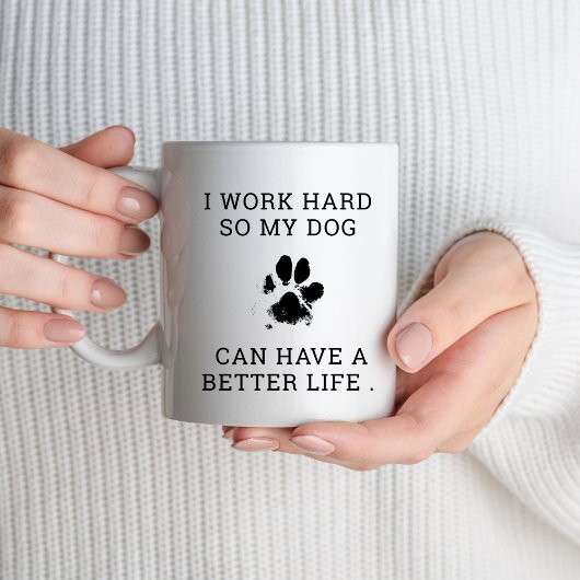 Ich arbeite hart, also liebe mein Hundebesitzer Ge Kaffeetasse