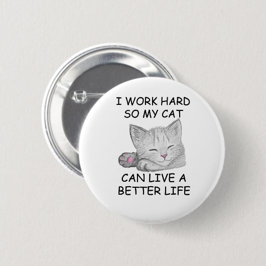 Ich arbeite hart button (Vorne & Hinten)