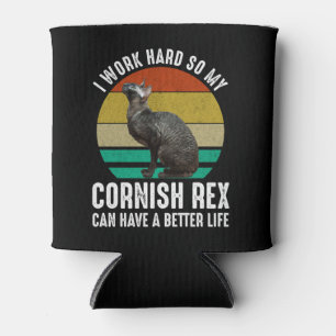 Ich arbeite hart, damit mein Cornish Rex ein besse Dosenkühler