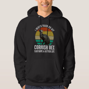 Ich arbeite hart, damit mein Cornish Rex ein besse Hoodie