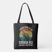Ich arbeite hart, damit mein Cornish Rex ein besse Tasche (Rückseite)
