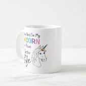 Ich arbeite hart, damit mein Einhorn ein besseres Kaffeetasse (Vorderseite Links)