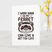 Ich arbeite hart, damit mein Frettchen ein bessere Karte (Gelbe Blume)