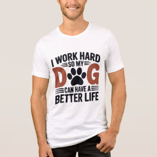 Ich arbeite hart, damit mein Hund besser lebt - Mä Tri-Blend Shirt