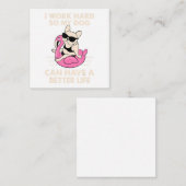 Ich arbeite hart, damit mein Hund ein besseres Leb Begleitkarte (Vorne/Hinten)